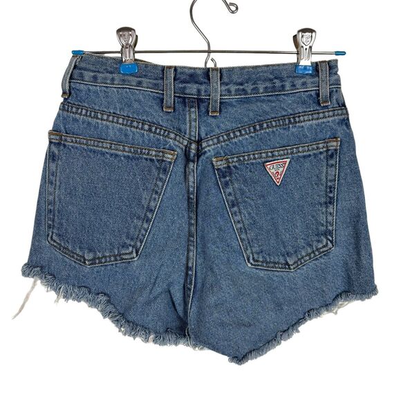 Vintage 90's Guess Jean U.S.A. Cotton Mom Cut Off Shorts High-Rise Size 28 - Picture 2 of 3